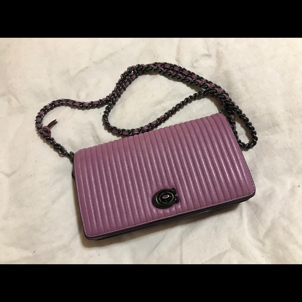 Coach Quilted Dinky primrose leather shoulder bag